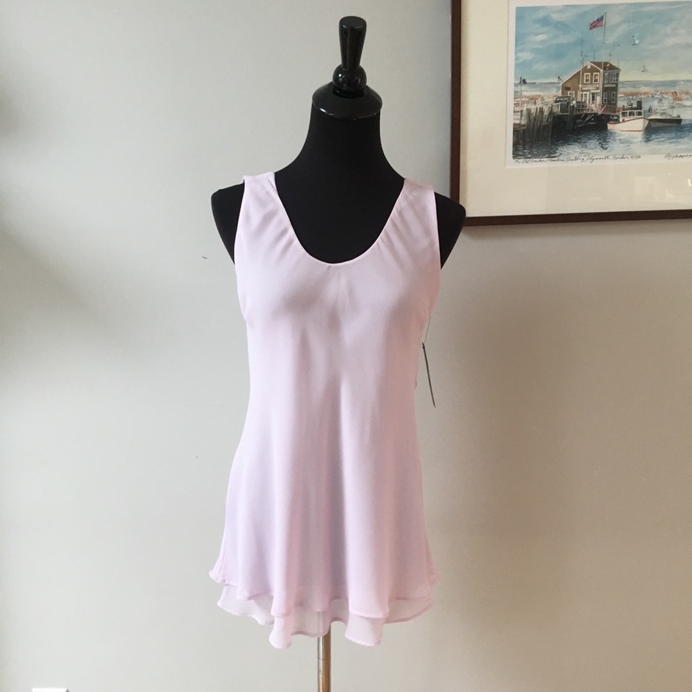 NIC+ZOE Light Purple Flowy Tank Top Blouse NWT